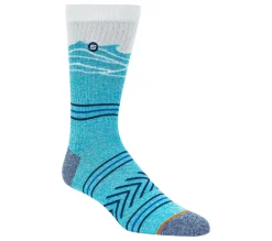 Meias|Acessórios-SKECHERS 1 Pack Beach Waves Crew Sock AZUL