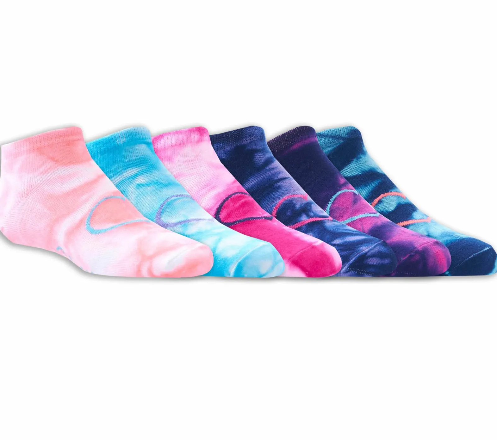 Meias|Meias-SKECHERS 6 Pack Low Cut Tie-Dye Socks MULTICOR