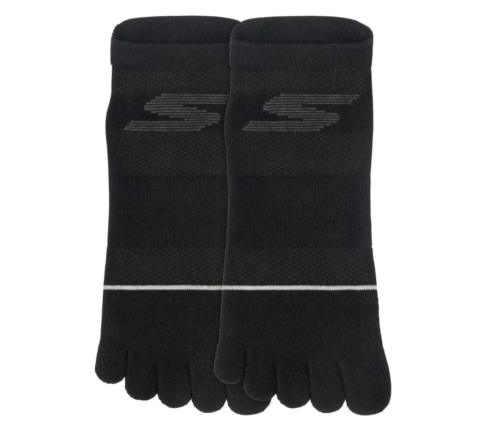 Meias|Acessórios-SKECHERS 2 Pack Low Cut Toe Socks PRETO