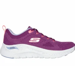 Com Atacadores|Sapatilhas-SKECHERS Arch Fit 2.0 - Fast Paced ROXO / MULTICOR