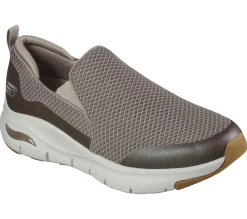 Calçado Sem Atacadores|Sapatilhas Casuais-SKECHERS Arch Fit - Banlin TAUPE