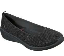 Sapatos Rasos|Sapatos De Cunha-SKECHERS Arya - Sweet Glitz PRETO