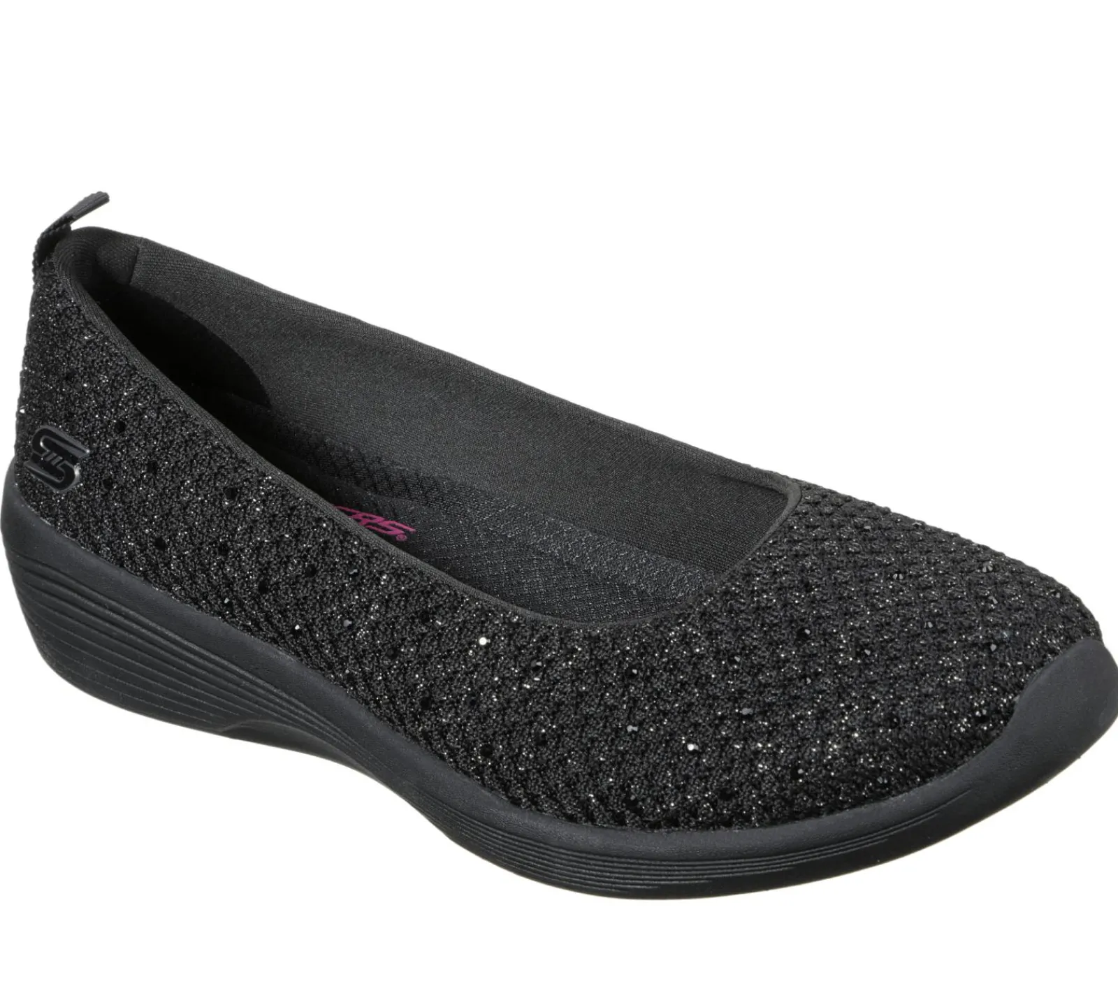 Sapatos Rasos|Sapatos De Cunha-SKECHERS Arya - Sweet Glitz PRETO