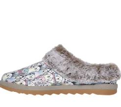 Calçado Sem Atacadores|Slippers-SKECHERS BOBS Cozy Chill - Cozy Spot TAUPE / MULTICOR
