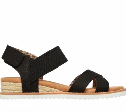 Canvas Shoes|Sandálias-SKECHERS BOBS Desert Kiss - Secret Picnic PRETO