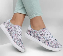 Canvas Shoes|Sapatos Rasos-SKECHERS BOBS D'Vine - Doodle Fair BRANCO / MULTICOR