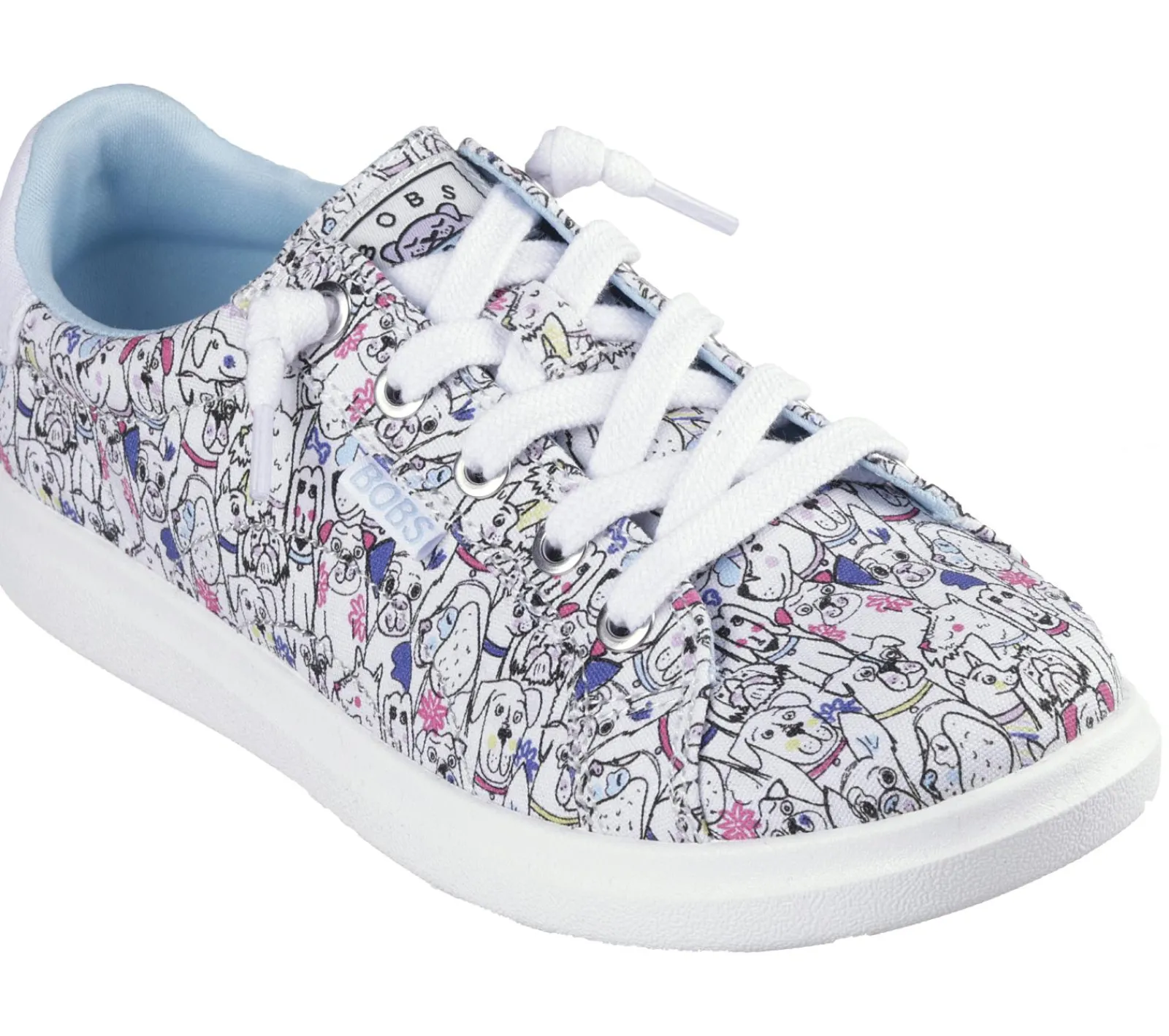 Canvas Shoes|Sapatos Rasos-SKECHERS BOBS D'Vine - Doodle Fair BRANCO / MULTICOR