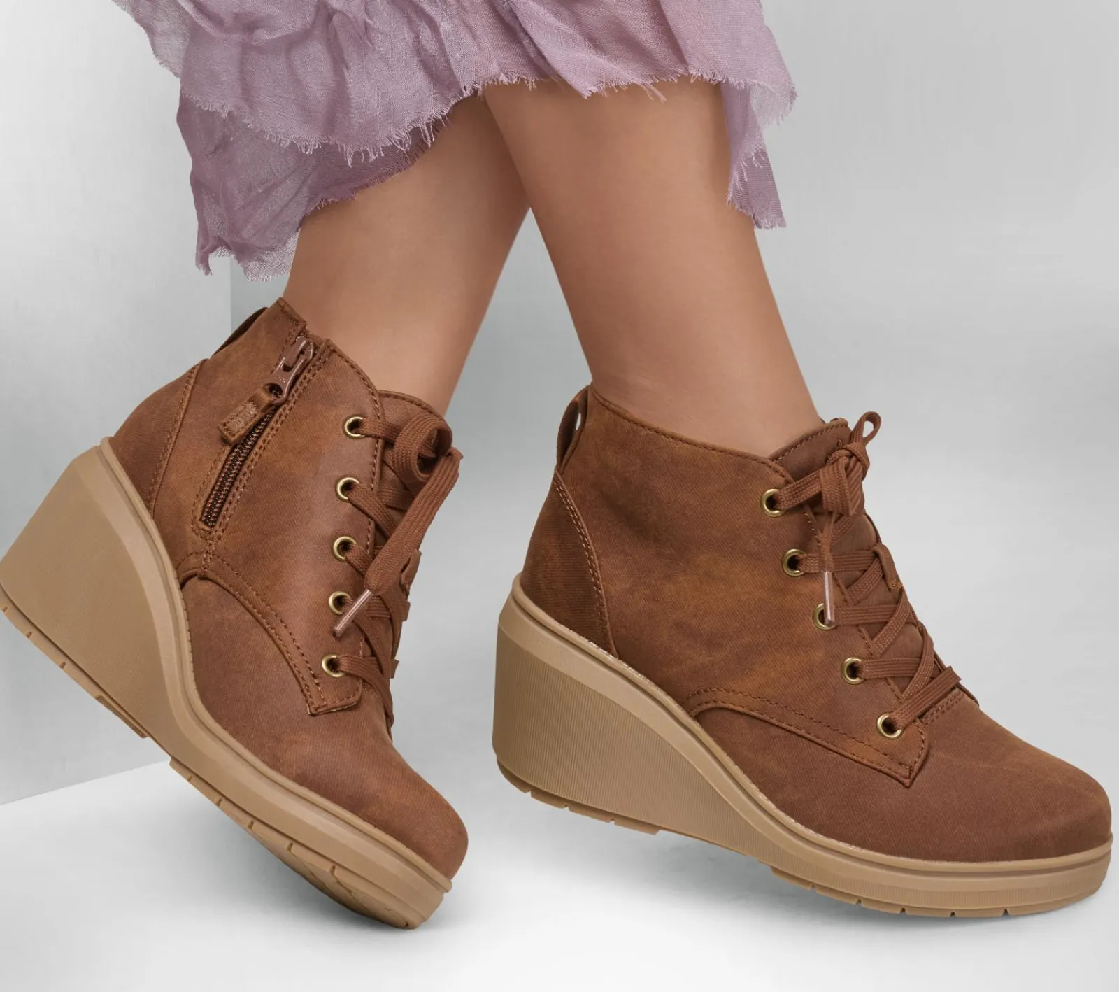 Sapatos De Cunha|Botas-SKECHERS BOBS Gala CASTANHO CLARO