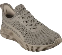 Calçado Sem Atacadores|Sapatilhas Casuais-SKECHERS BOBS Geo TAUPE
