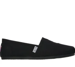 Canvas Shoes|Sapatos Rasos-SKECHERS BOBS Plush - Peace And Love PRETO