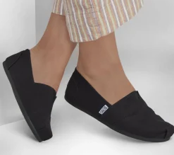 Canvas Shoes|Sapatos Rasos-SKECHERS BOBS Plush - Peace And Love PRETO
