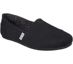 Canvas Shoes|Sapatos Rasos-SKECHERS BOBS Plush - Peace And Love PRETO