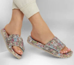 Sandálias-SKECHERS BOBS Pop-Ups 2 - Spring Crush TAUPE / MULTICOR