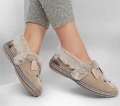 Calçado Sem Atacadores|Slippers-SKECHERS BOBS Too Cozy - Dog-Attitude TAUPE