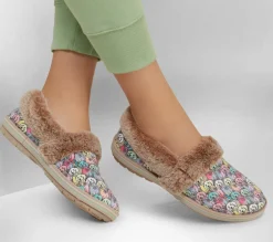 Slippers-SKECHERS BOBS Too Cozy - Winter Howl NATURAL / MULTICOR