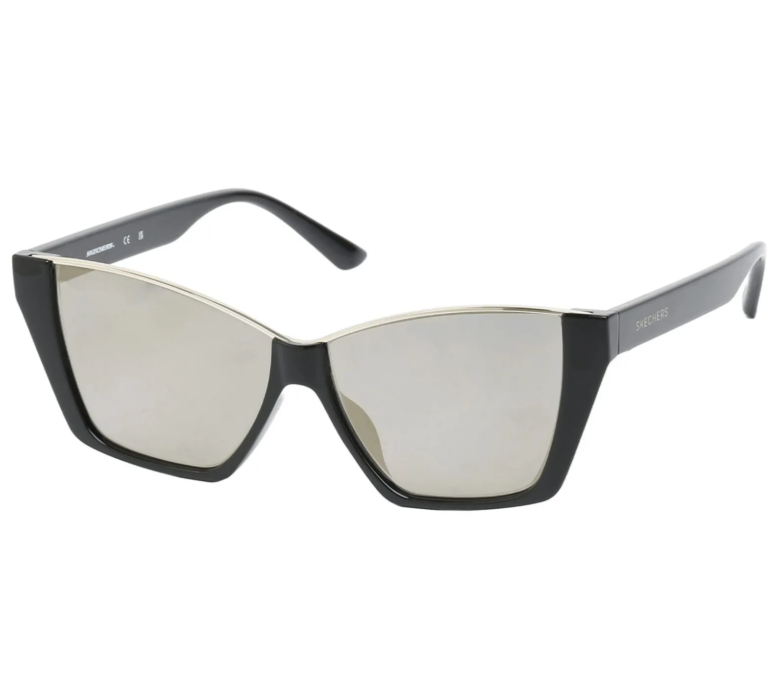 Óculos De Sol-SKECHERS Cat Eye Sunglasses PRETO / DOURADO