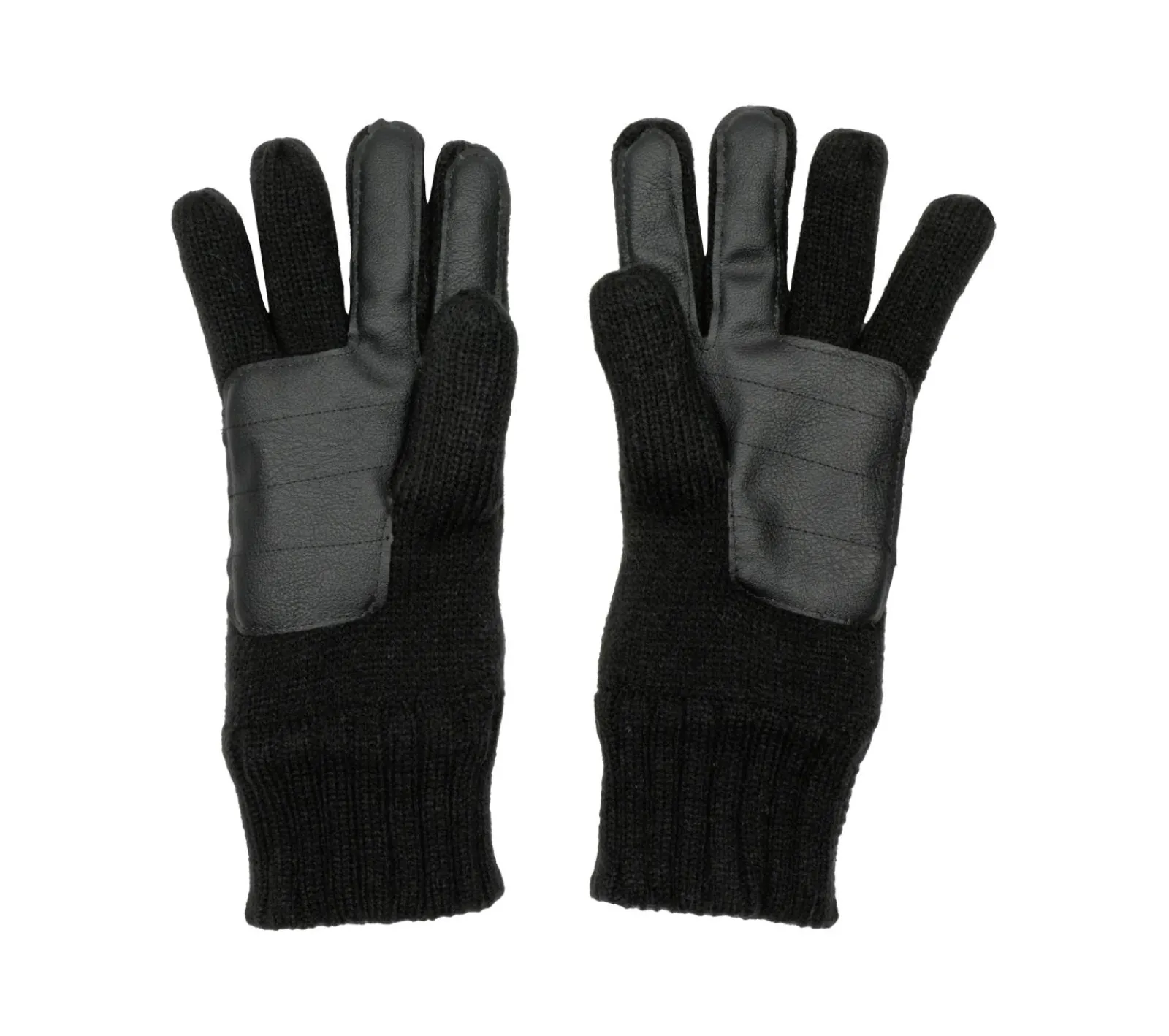 Equipamento Para O Frio|Acessórios-SKECHERS Contrast Knit Gloves - 1 Pair PRETO