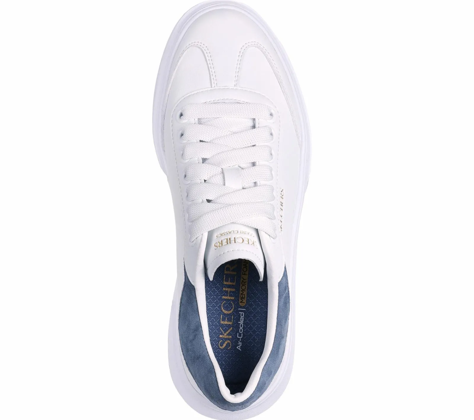 Sapatos Rasos|Com Atacadores-SKECHERS Cordova Classic BRANCO / AZUL