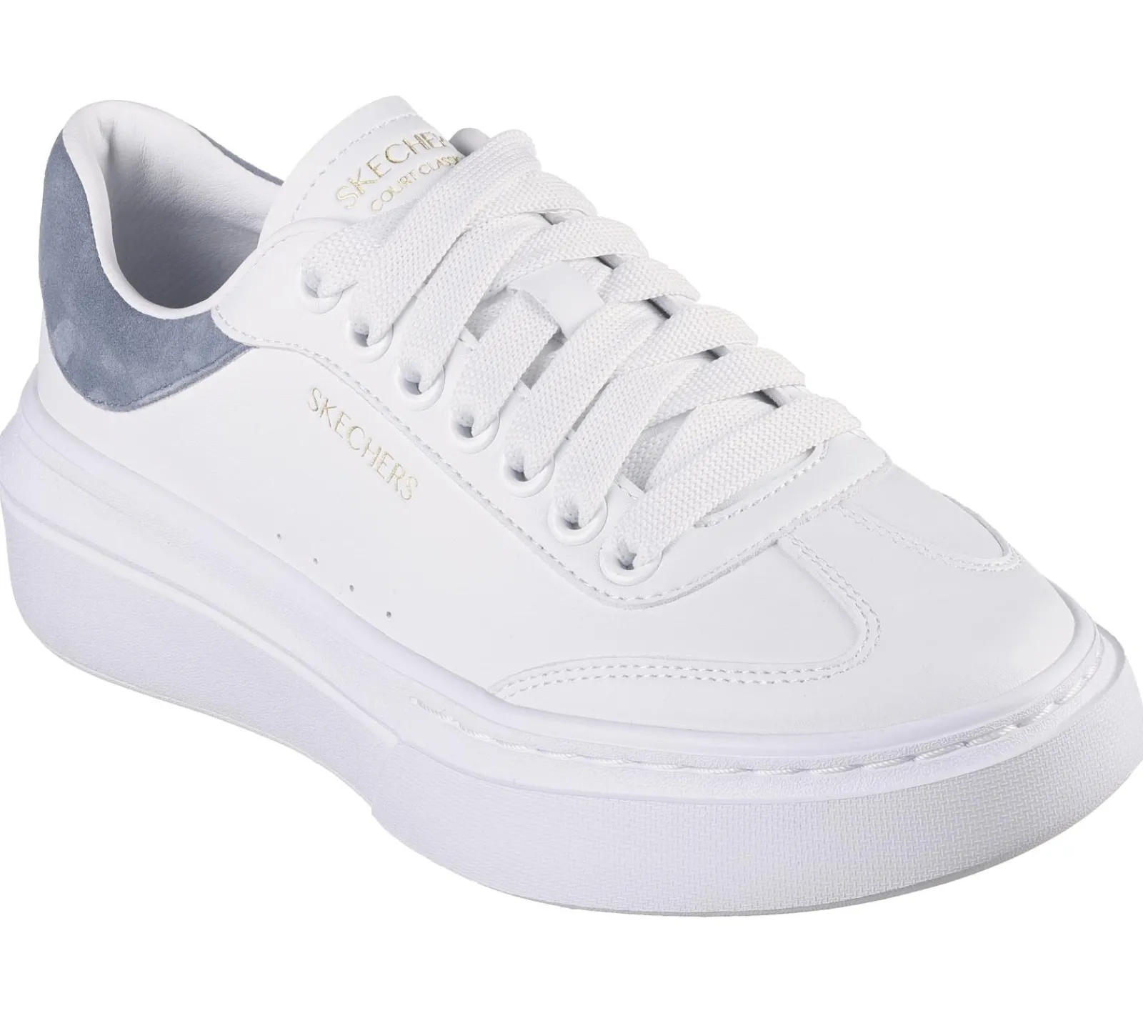 Sapatos Rasos|Com Atacadores-SKECHERS Cordova Classic BRANCO / AZUL