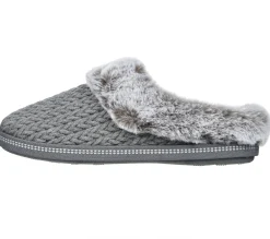 Calçado Sem Atacadores|Slippers-SKECHERS Cozy Campfire - Cozy Times CINZENTO
