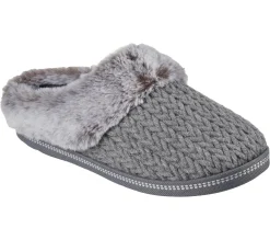 Calçado Sem Atacadores|Slippers-SKECHERS Cozy Campfire - Cozy Times CINZENTO