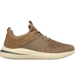 Calçado Sem Atacadores|Sapatilhas Casuais-SKECHERS Delson 3.0 - Cicada CAQUI