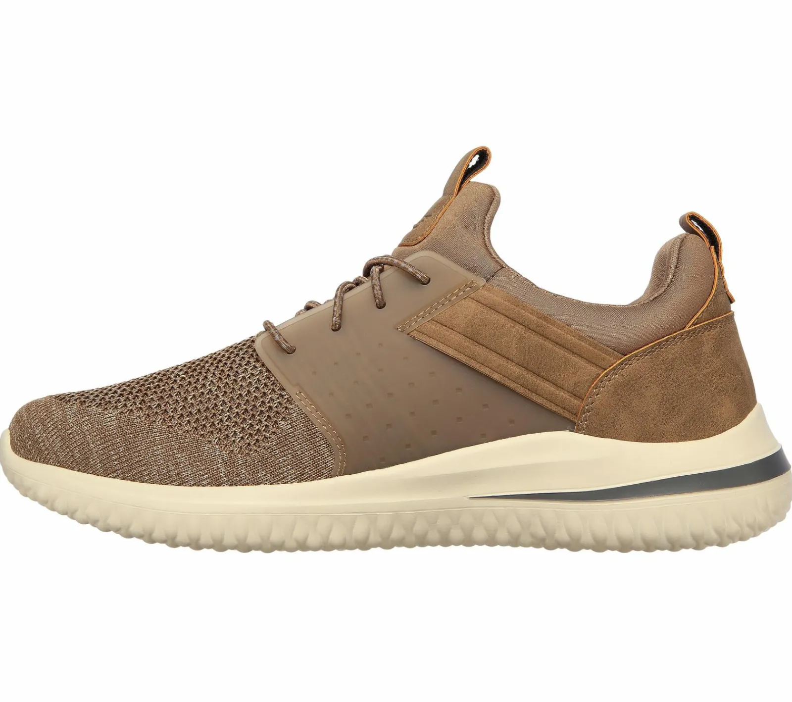 Calçado Sem Atacadores|Sapatilhas Casuais-SKECHERS Delson 3.0 - Cicada CAQUI