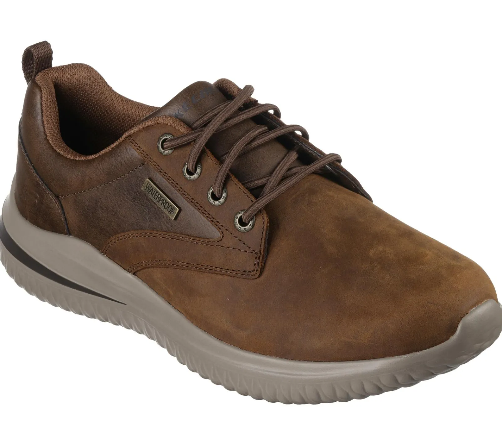 Sapatos Casual|Sapatos Com Atacadores-SKECHERS Delson 3.0 - Glavine CASTANHO