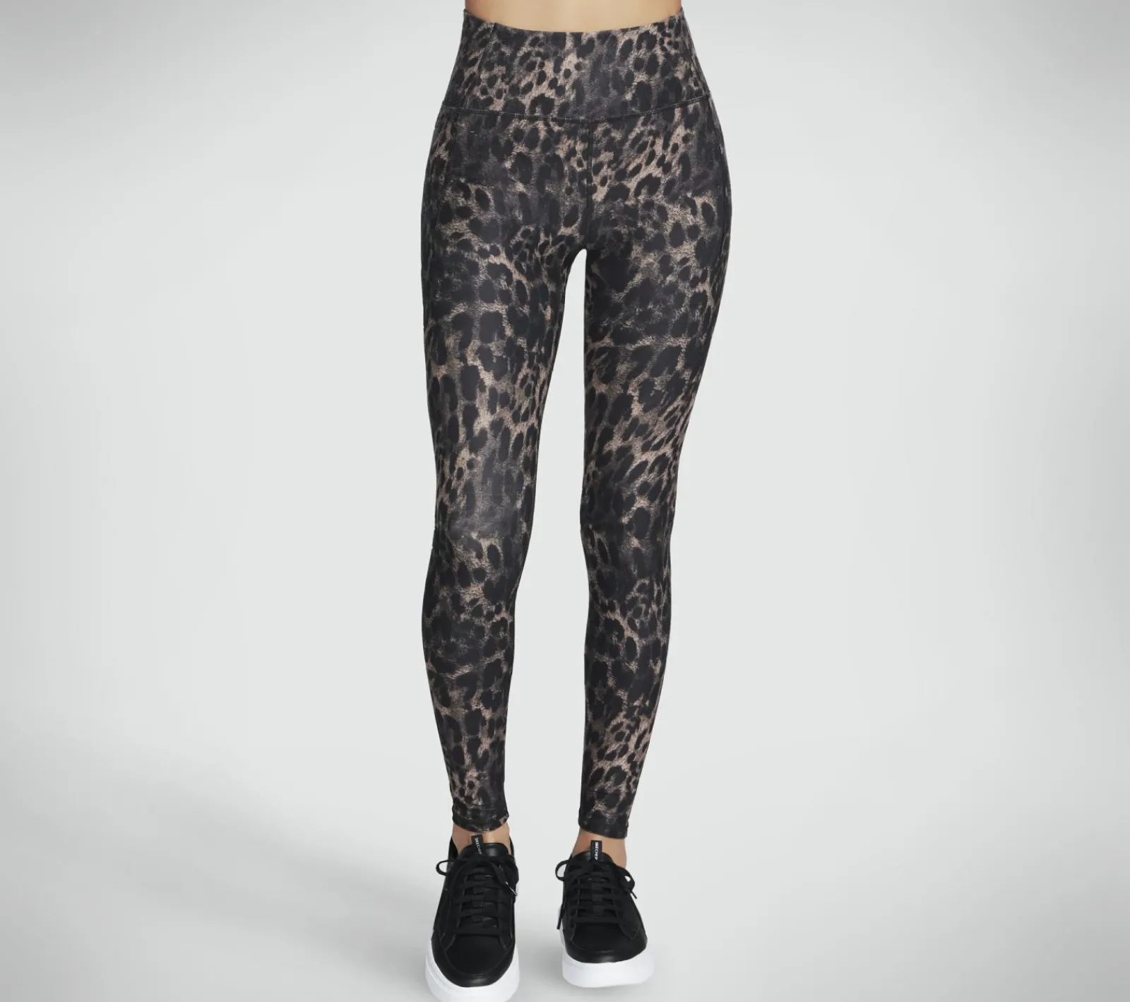 Calças|Partes De Baixo-SKECHERS Diamond Brushed Cheetah High Waisted Legging NATURAL / TAUPE