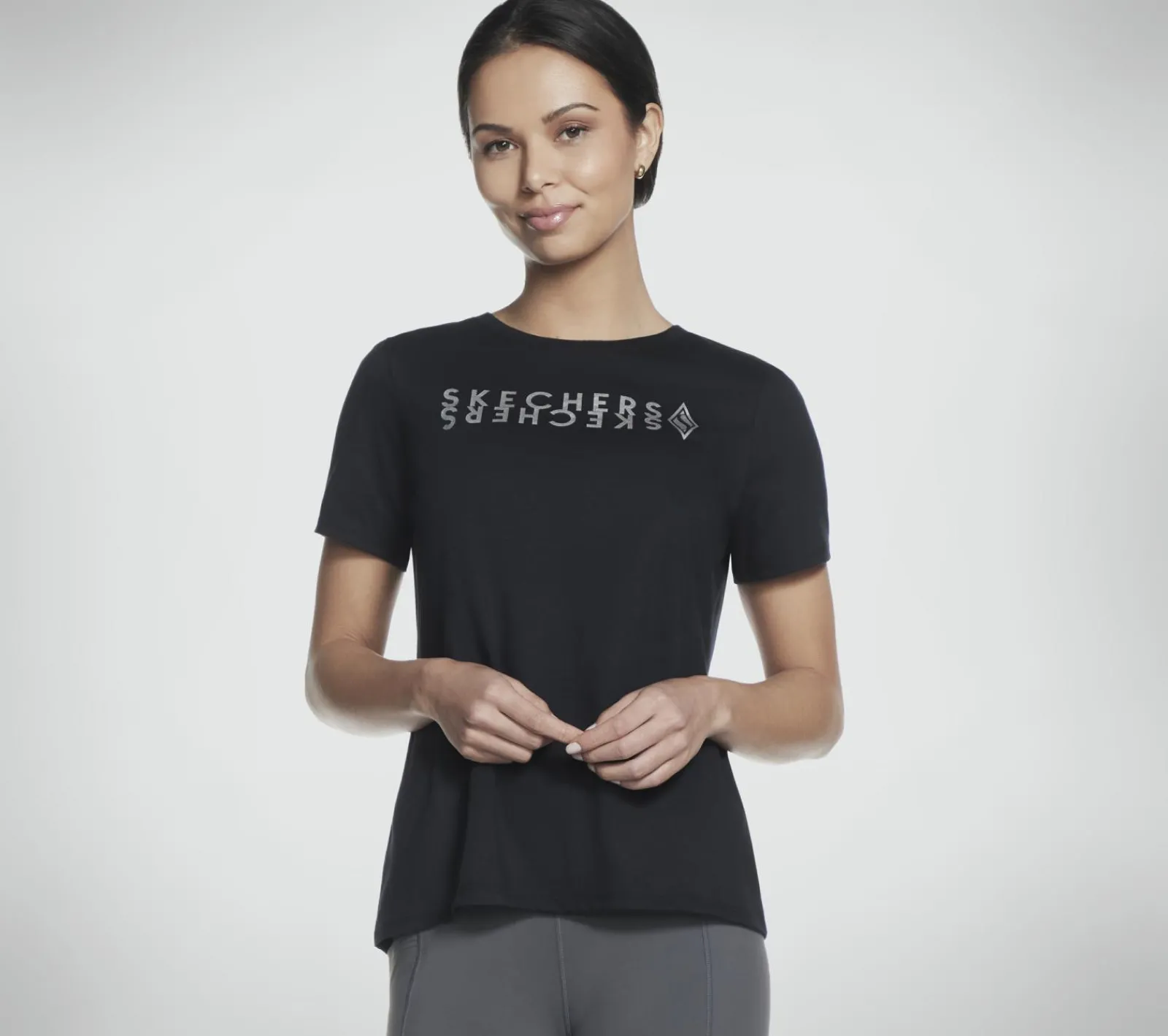 Partes De Cima|Partes De Cima-SKECHERS Diamond Legacy Tee PRETO