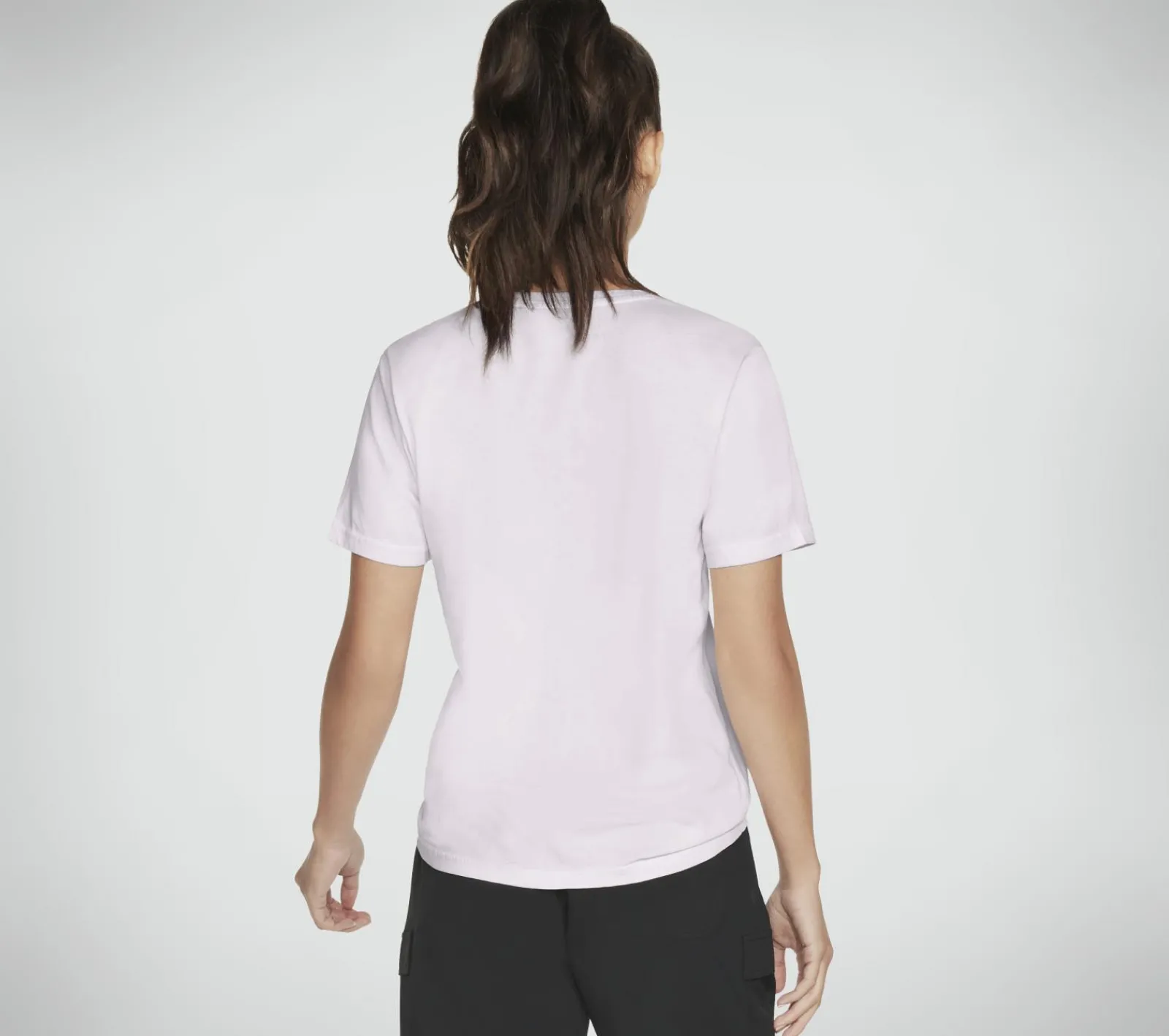 Partes De Cima|Partes De Cima-SKECHERS Diamond Wash Hatha V-Neck Pocket Tee ROXO / LAVANDA