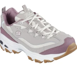 Com Atacadores|Sapatilhas-SKECHERS D'Lites - Popular Vote TAUPE / MULTICOR