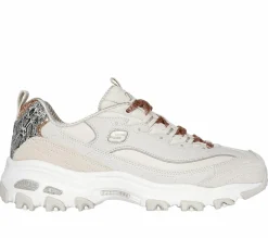 Com Atacadores|Sapatilhas Casuais-SKECHERS D'Lites - Golden Chic NATURAL / DOURADO