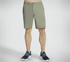 Calças|Partes De Baixo-SKECHERS Downtown Cargo 9 Inch Short AZEITONA / CINZENTO