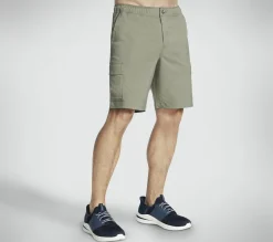Calças|Partes De Baixo-SKECHERS Downtown Cargo 9 Inch Short AZEITONA / CINZENTO