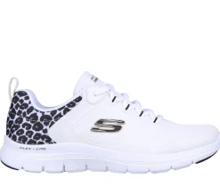 Com Atacadores|Sapatilhas-SKECHERS Flex Advantage 4.0 - Wild Ballad BRANCO / LEOPARDO
