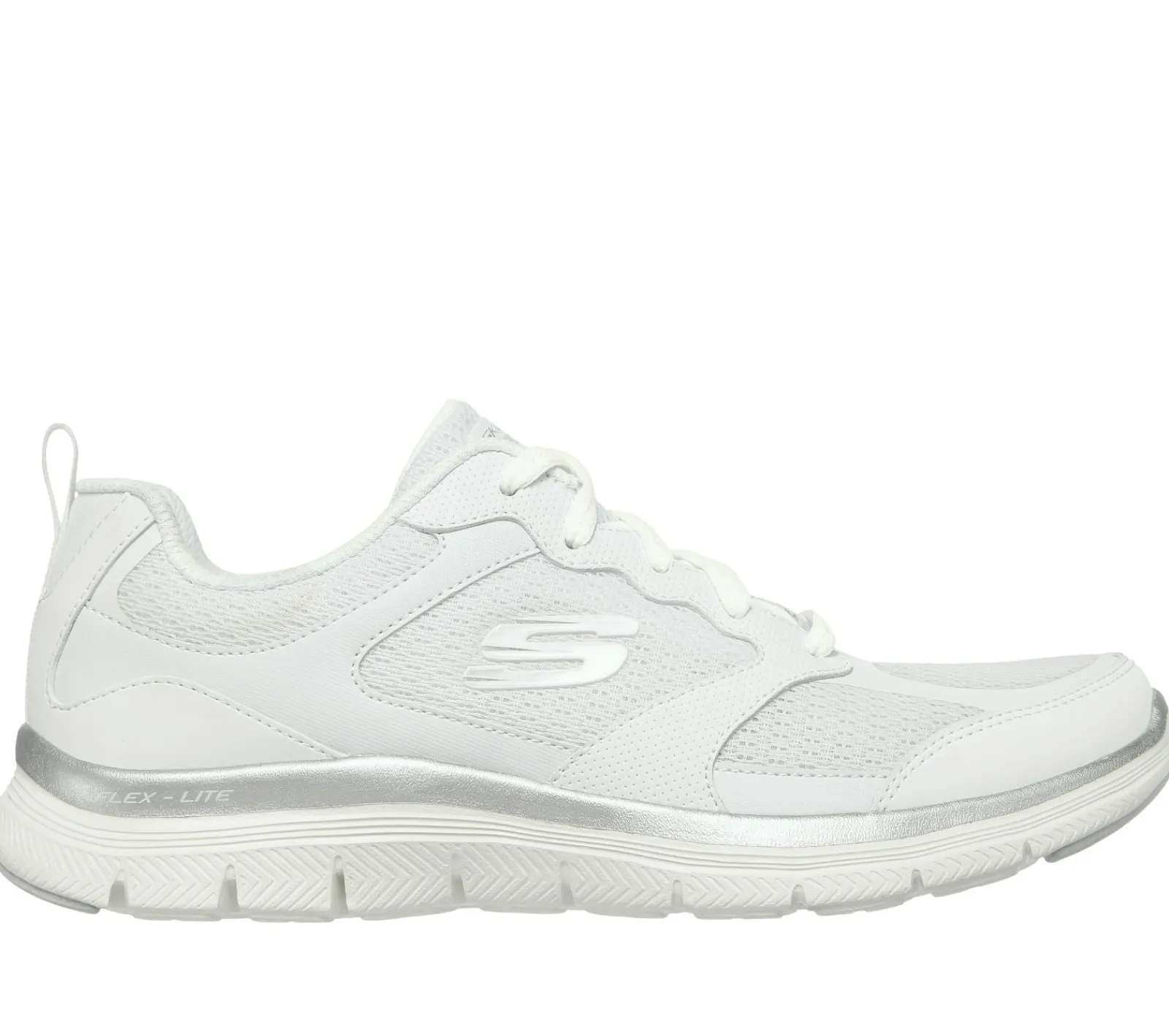 Com Atacadores|Sapatilhas-SKECHERS Flex Appeal 4.0 - Active Flow BRANCO