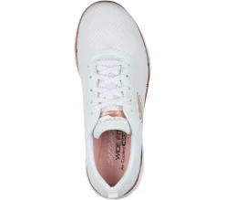 Com Atacadores|Sapatilhas-SKECHERS Flex Appeal 3.0 - First Insight BRANCO /ROSA GOLD