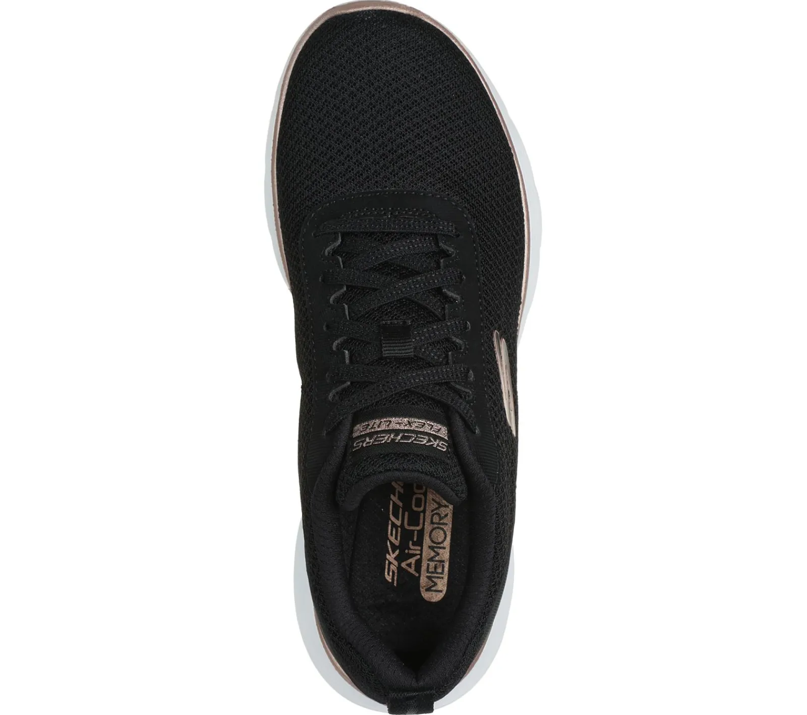 Com Atacadores|Sapatilhas Casuais-SKECHERS Flex Appeal 5.0 - Uptake PRETO / DOURADO ROSA