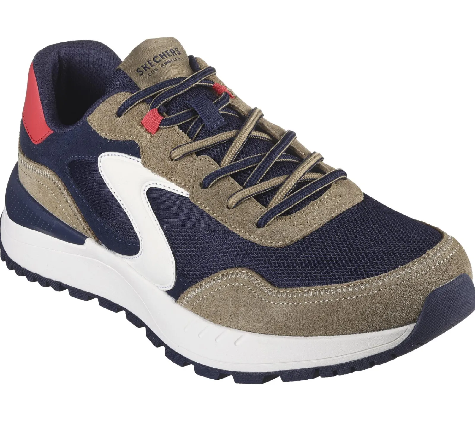 Sapatos Com Atacadores|Sapatilhas Casuais-SKECHERS Fury - Fury Lace Low NAVY / CAMEL