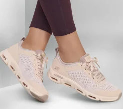 Com Atacadores|Sapatilhas Casuais-SKECHERS Glide-Step Gratify - Lume NATURAL