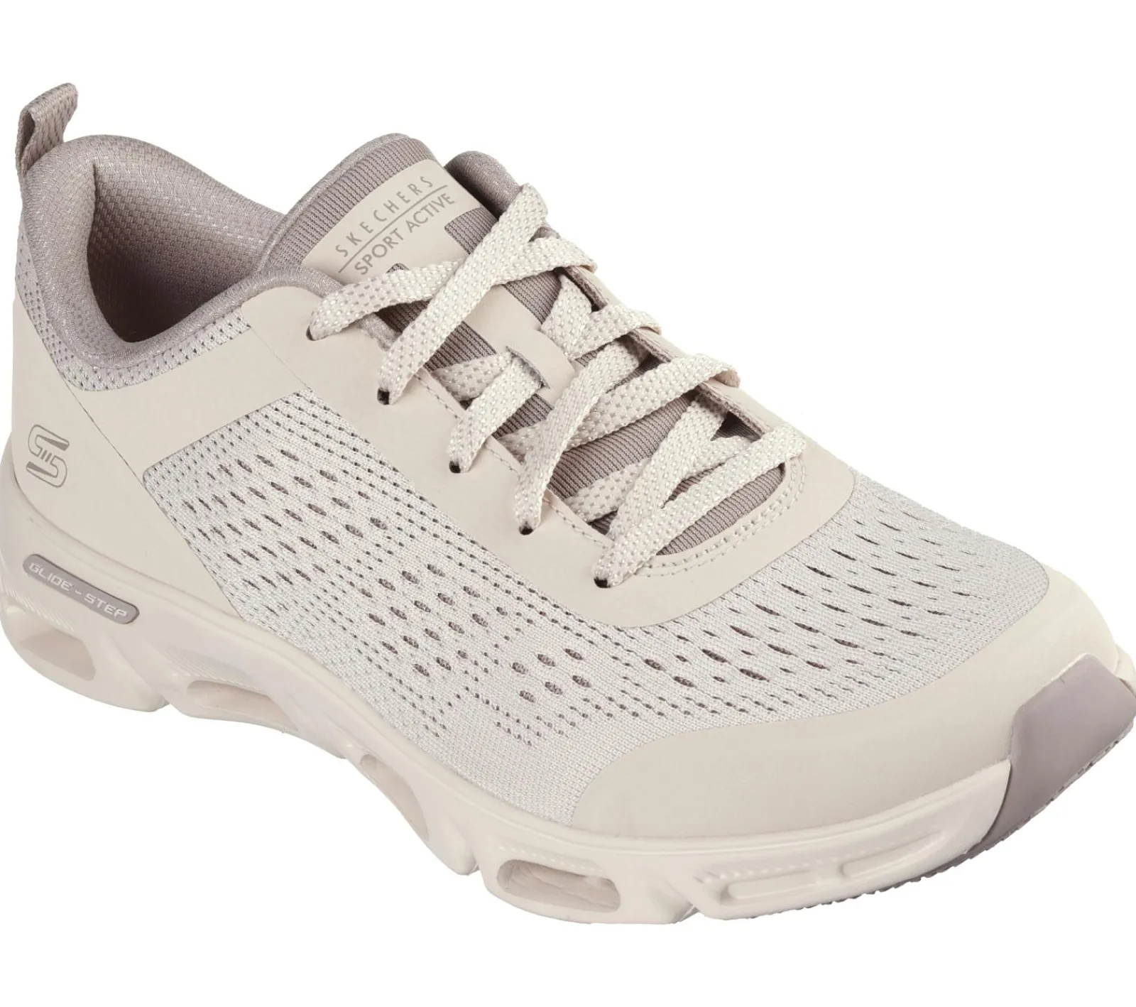Com Atacadores|Sapatilhas Casuais-SKECHERS Glide-Step Gratify - Lume NATURAL