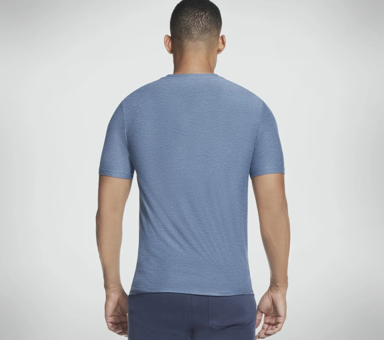 Partes De Cima|Partes De Cima-SKECHERS GO DRI All Day Tee AZUL / CINZENTO