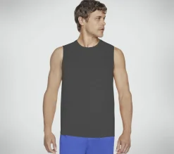 Partes De Cima|Partes De Cima-SKECHERS GO DRI Charge Muscle Tank PRETO / CARVÃO