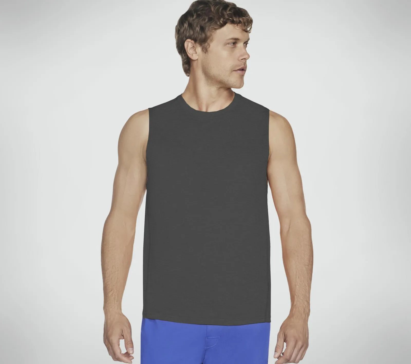 Partes De Cima|Partes De Cima-SKECHERS GO DRI Charge Muscle Tank PRETO / CARVÃO