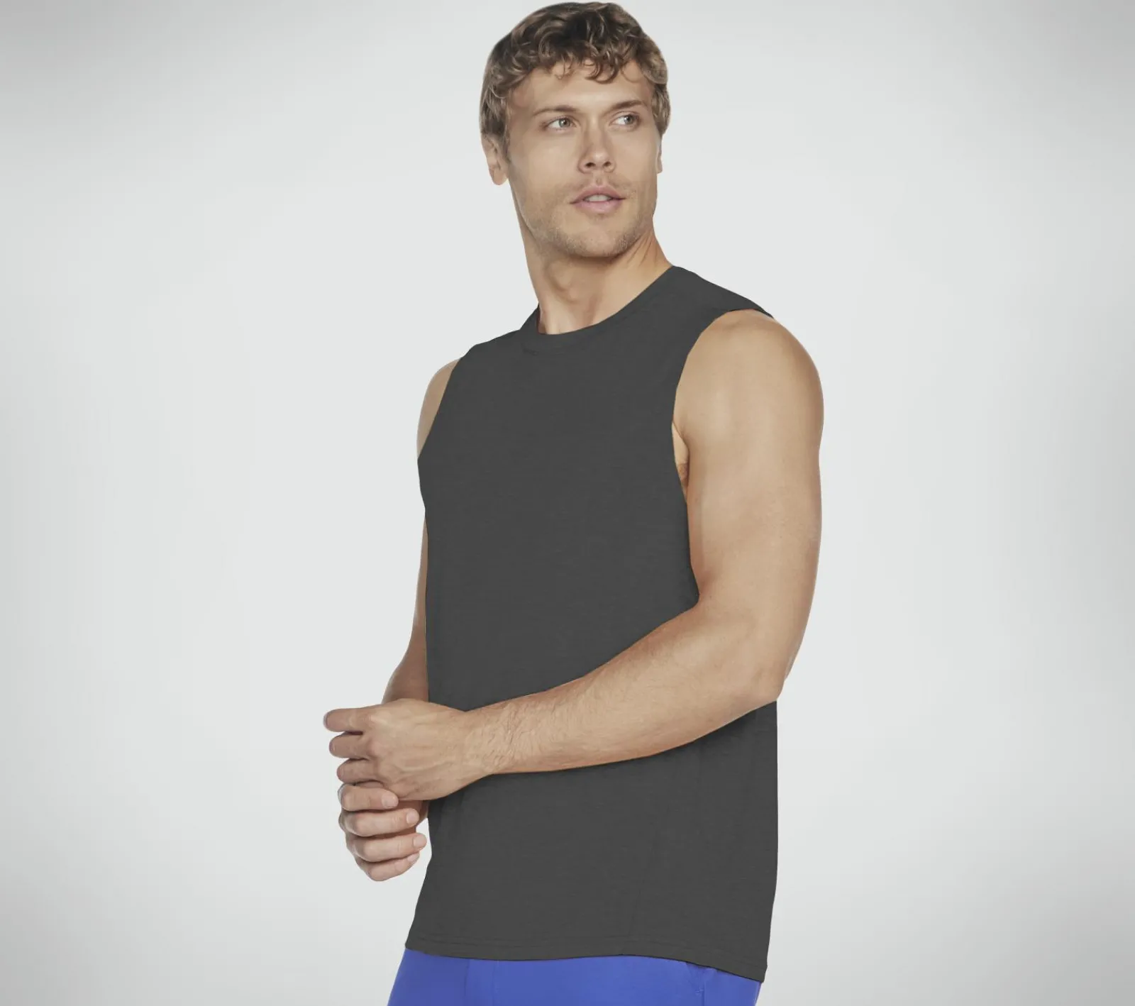 Partes De Cima|Partes De Cima-SKECHERS GO DRI Charge Muscle Tank PRETO / CARVÃO