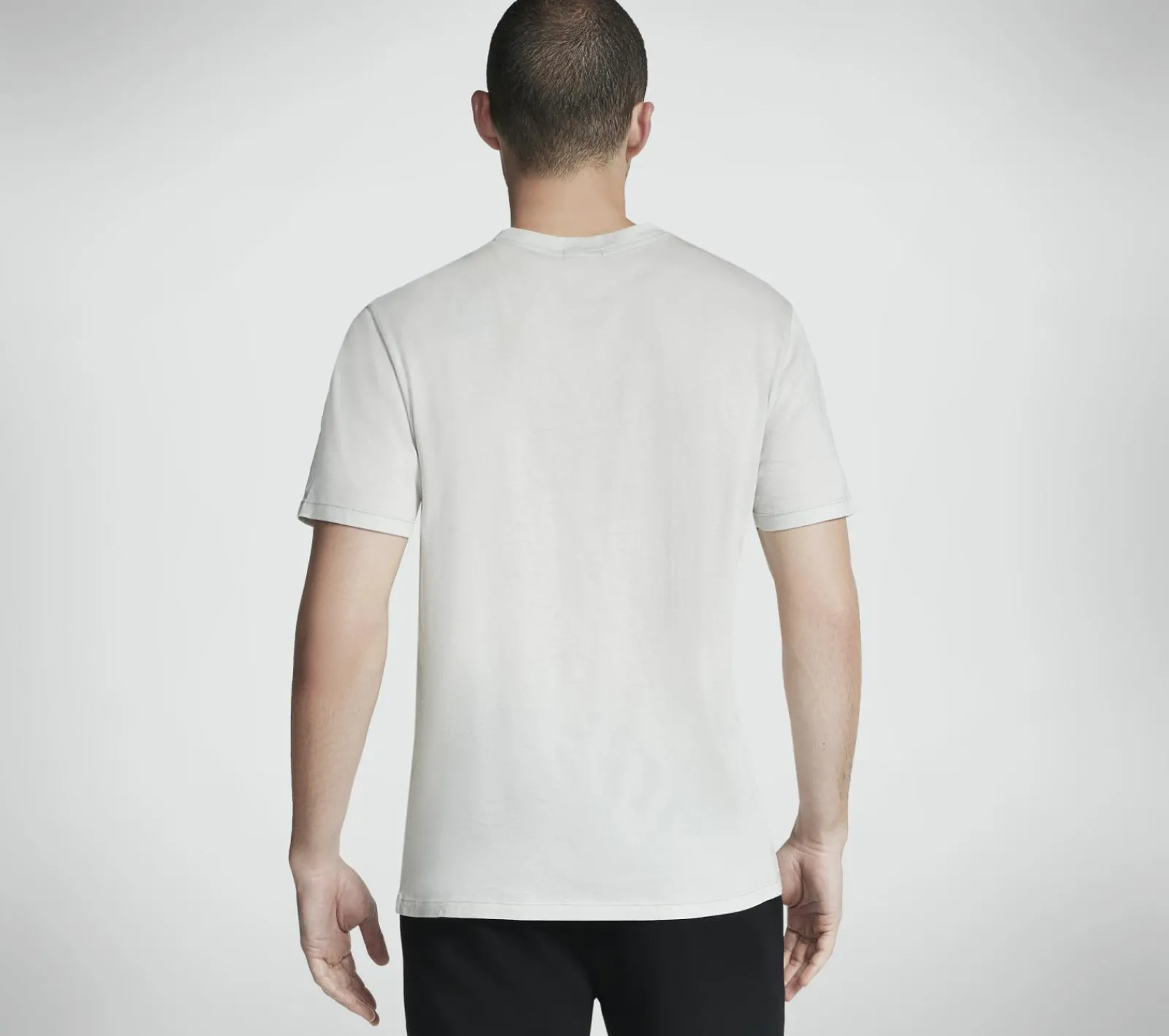 Partes De Cima|Partes De Cima-SKECHERS GO DRI Pima Signature V-Neck BRANCO / TAUPE