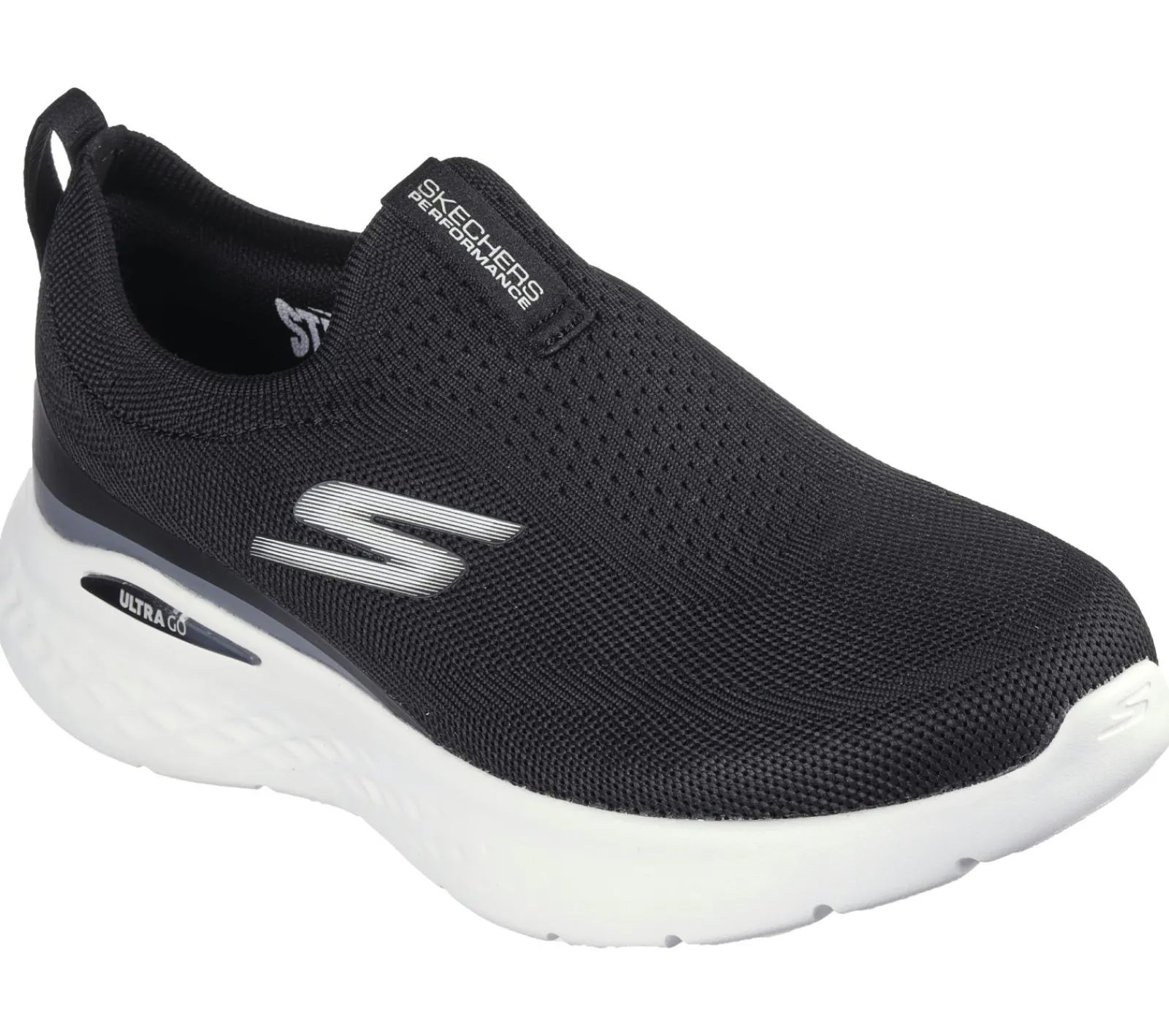 Calçado Sem Atacadores|Sapatilhas Casuais-SKECHERS GO RUN Lite - Aurora Sky PRETO / BRANCO