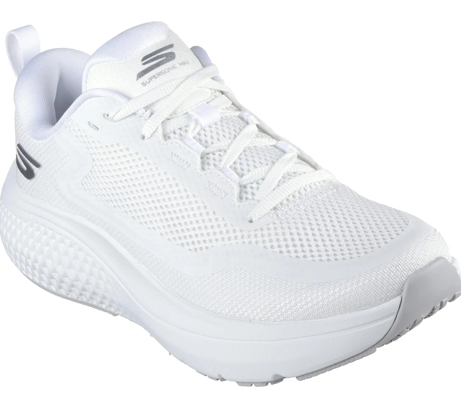 Com Atacadores|Sapatilhas-SKECHERS GO RUN Supersonic Max BRANCO / PRATEADO