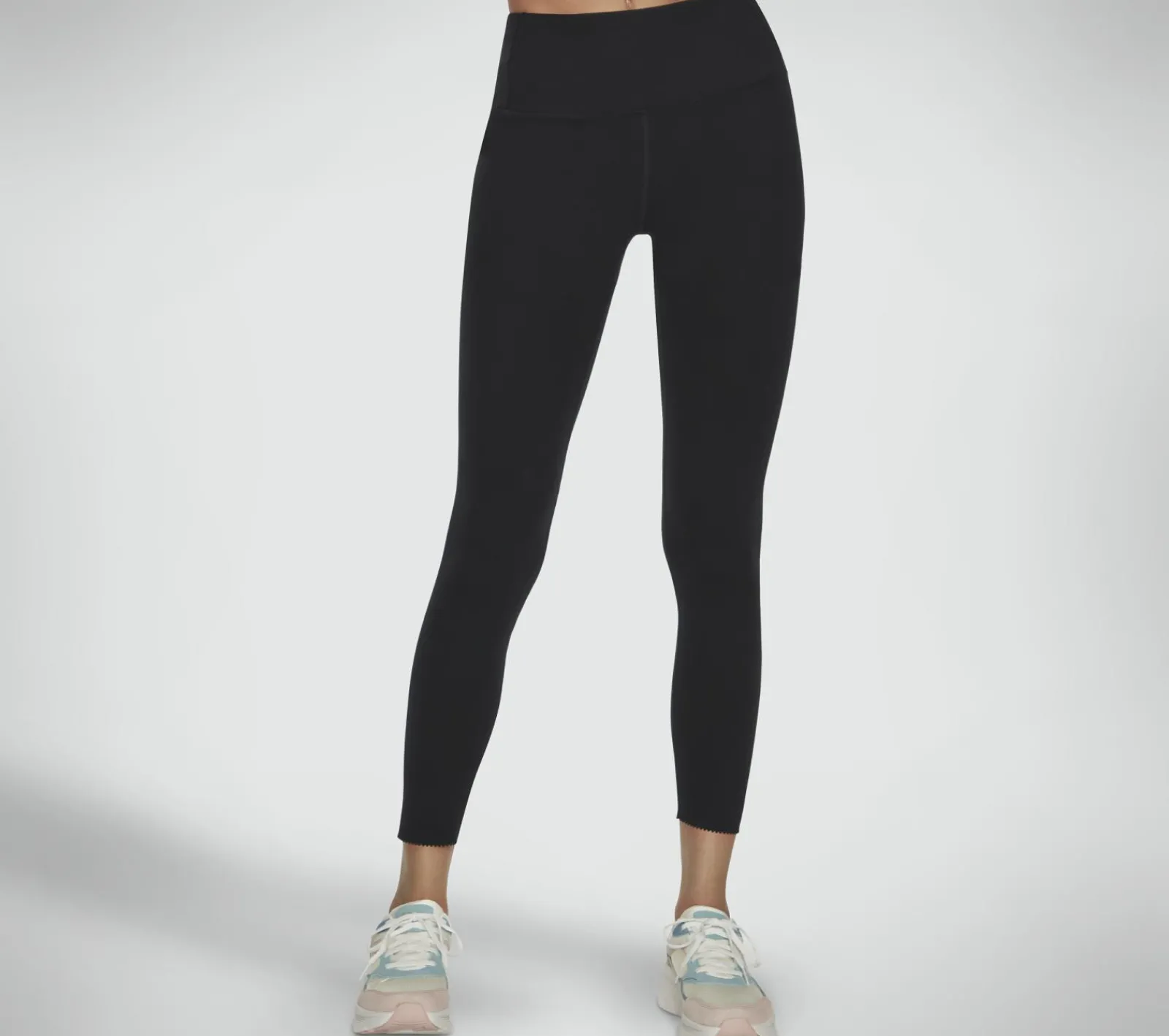 Calças|Partes De Baixo-SKECHERS GO SCULPT Scalloped HW Legging PRETO